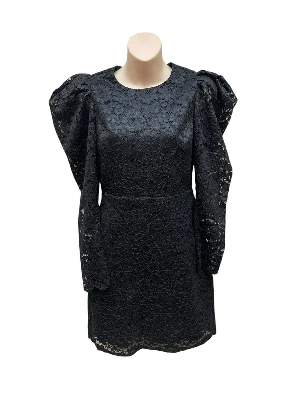 Express Black Lace Puff Sleeve Mini Dress NWT XS Cocktail Party Sheath